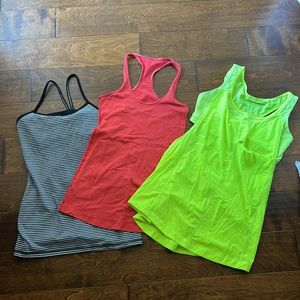 Lululemon workout tank tops (lot of three) size XS-S